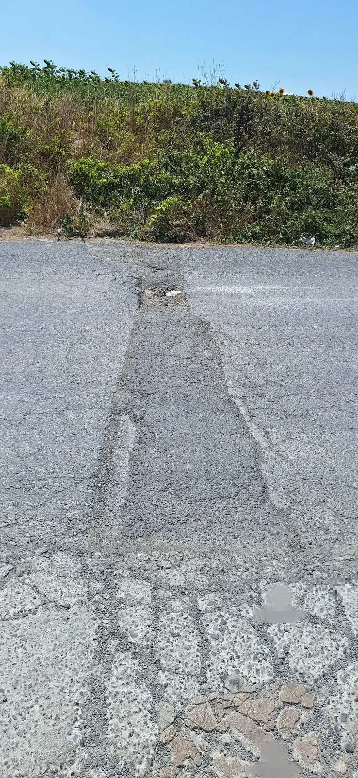 Çukur olan yollar